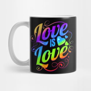 Colorful Love Is Love LGBTQ Logo Pride Month Mug